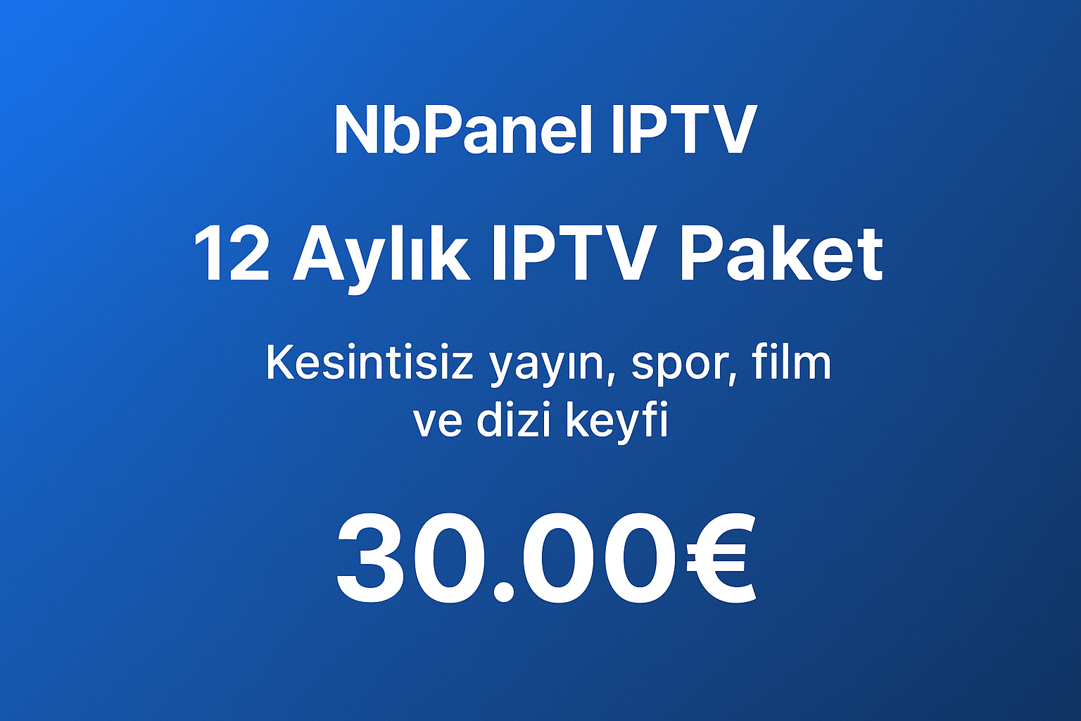 Kaliteiptvtr IPTV 12 aylık paket fiyat ve özellikleri - 30 Euro
